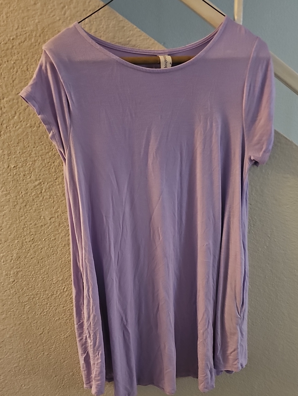 Lavender Short Sleeve Swing Dress